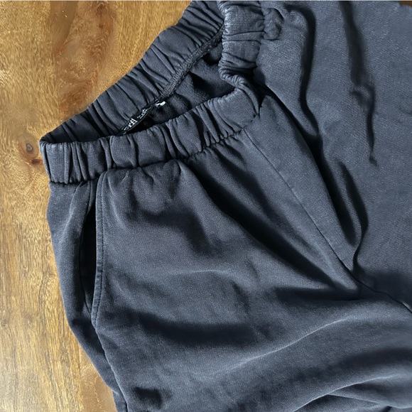 Zara 100% cotton washed gray sweatpants with pockets - Picture 2 of 5